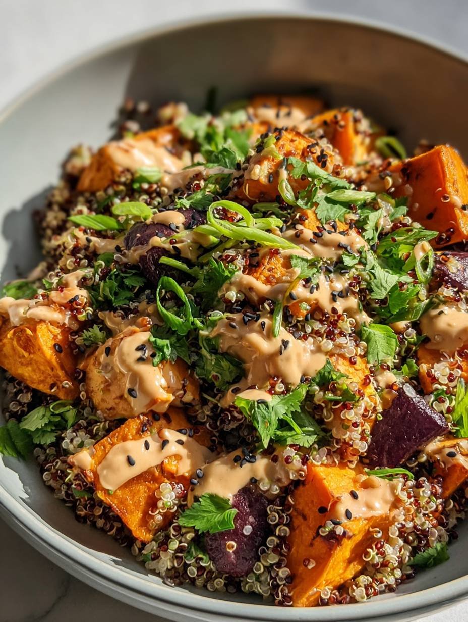 Geröstete Süßkartoffel-Quinoa-Bowl mit Sesam-Miso image 2