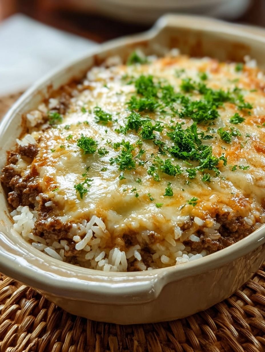 Herzhafter Reis-Hackfleisch-Auflauf mit Käse image 2