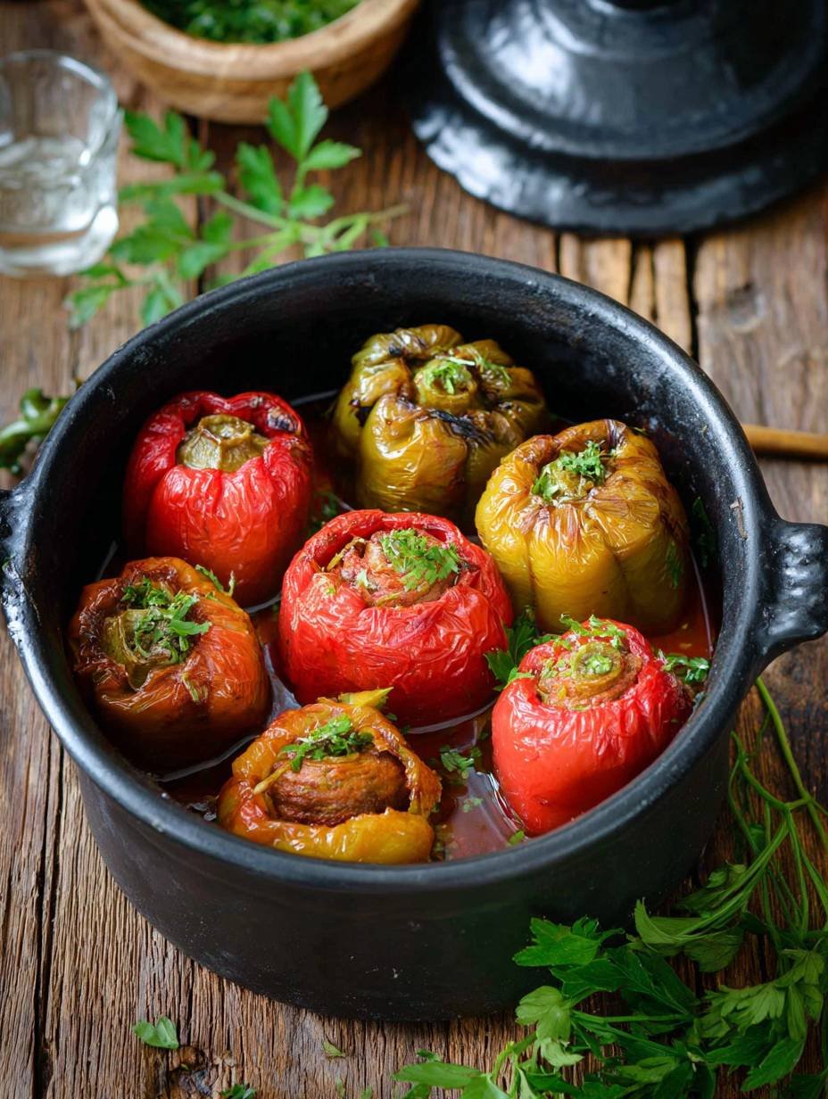 Gefüllte Paprika - herzhaftes vegetarisches Rezept für jeden Tag image 2
