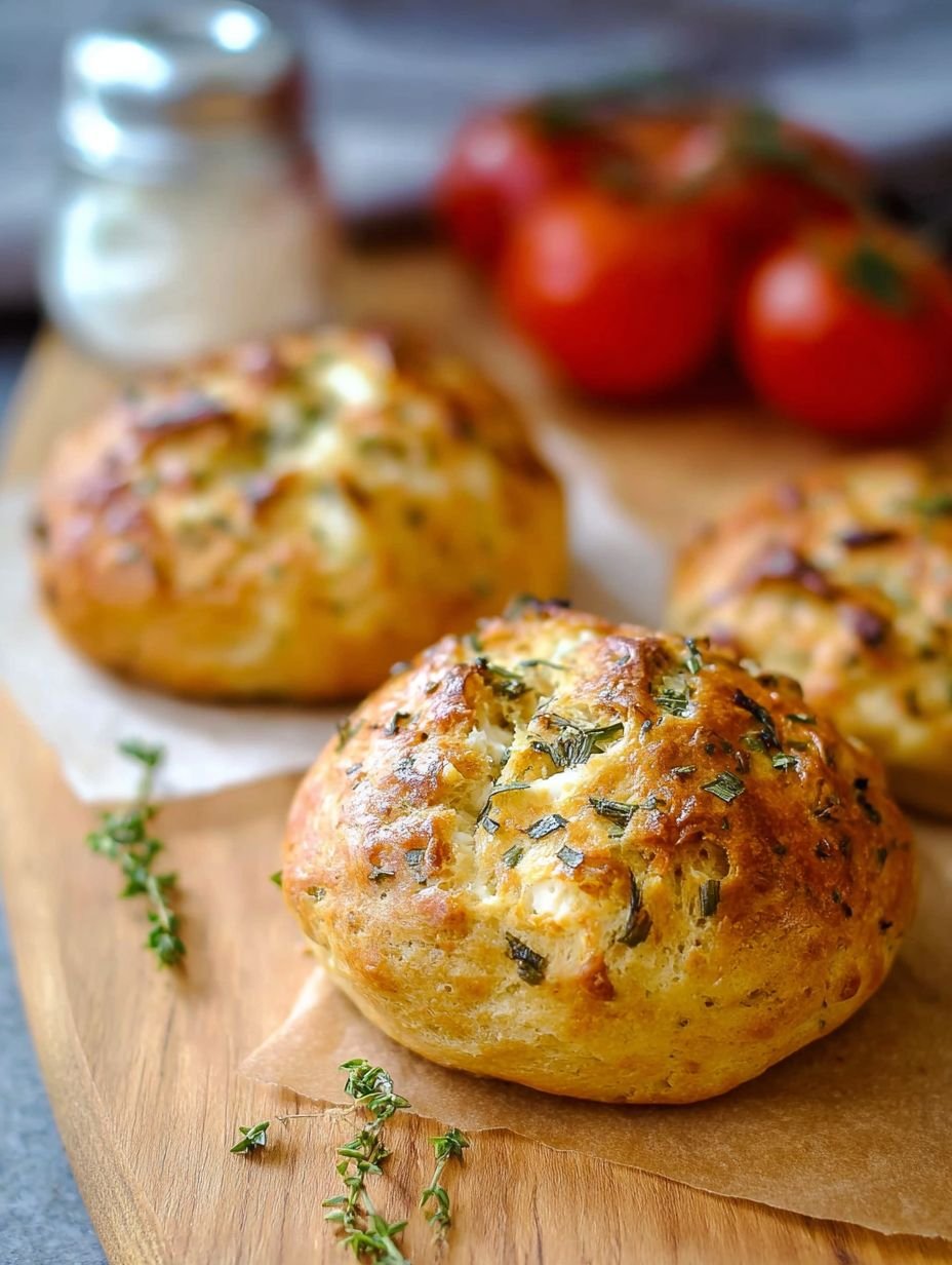 Low Carb Brötchen mit frischen Kräutern und Käse image 2