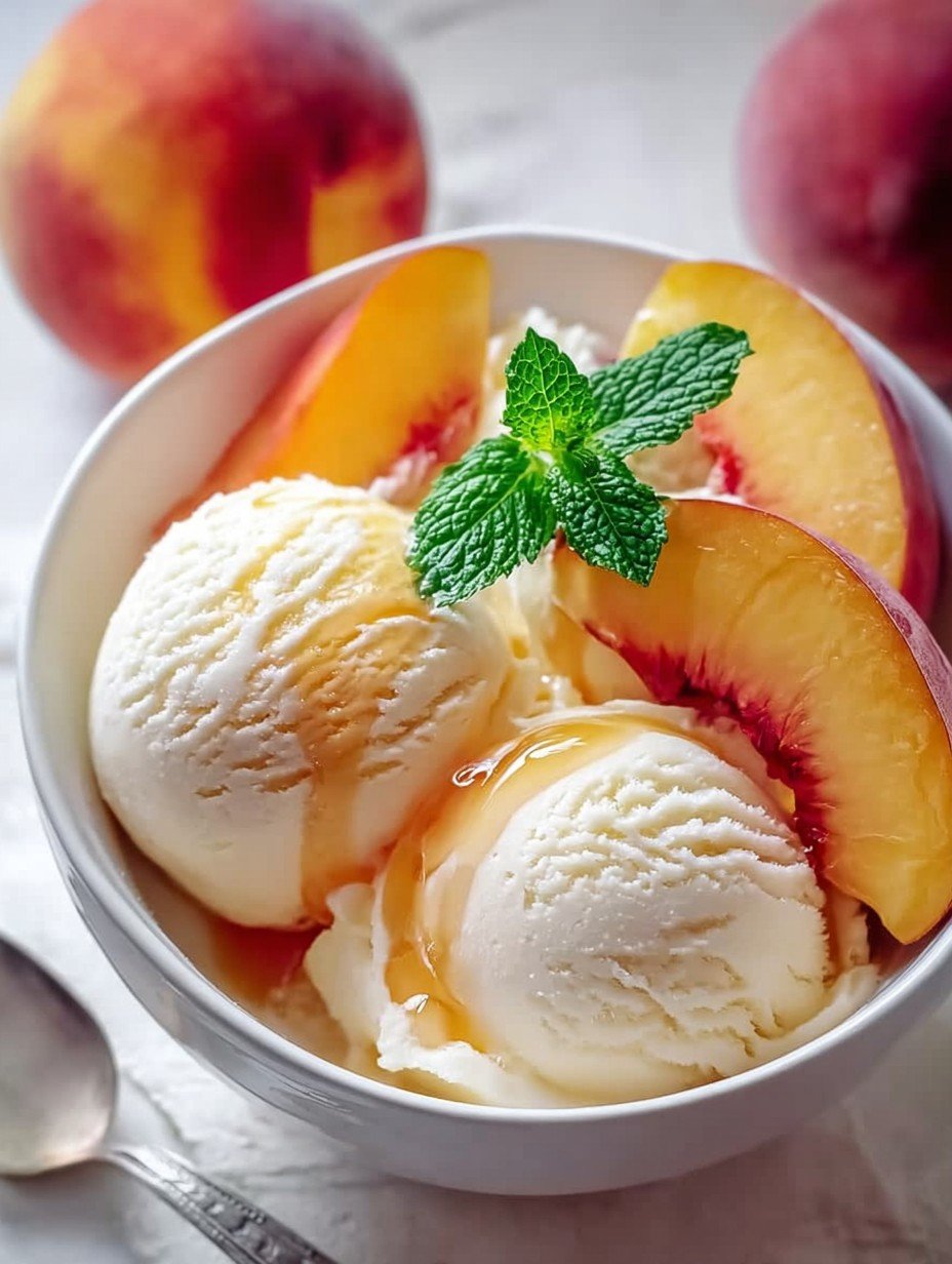 Pfirsich-Eiscreme selbstgemacht: Schnelles Rezept für den Sommer! image 2